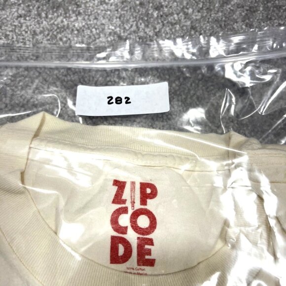 The Rolling Stone Zip Code T-Shirt Men's XL 2015 Pullover Double Sided Beige - Picture 10 of 10